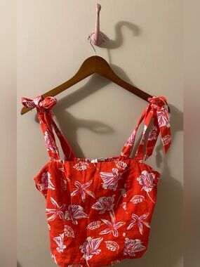 Joie Linen Blend Crop Top